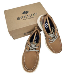 New Sperry PLUSHWAVE Boat Shoe Boys Size 11.5 Medium Beige